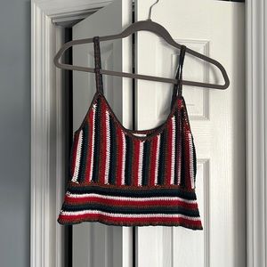 Colorful knit crop top